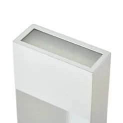 Bolardo luminoso LED Lucande Kaholo, gris claro, 90 cm, IP44