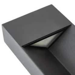 Bolardo luminoso LED Lucande Kaholo, negro mate, 90 cm, IP44