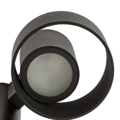 Bolardo luminoso LED Lucande Elune, negro mate, IP44, altura 77 cm