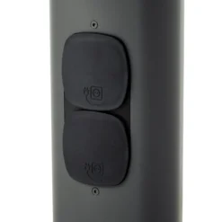 Bolardo luminoso LED Lucande Pirron, altura 80 cm, enchufe, IP54