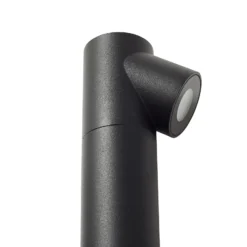 Bolardo luminoso LED Luzian de Lindby, altura 120 cm, negro, pica para fijar en