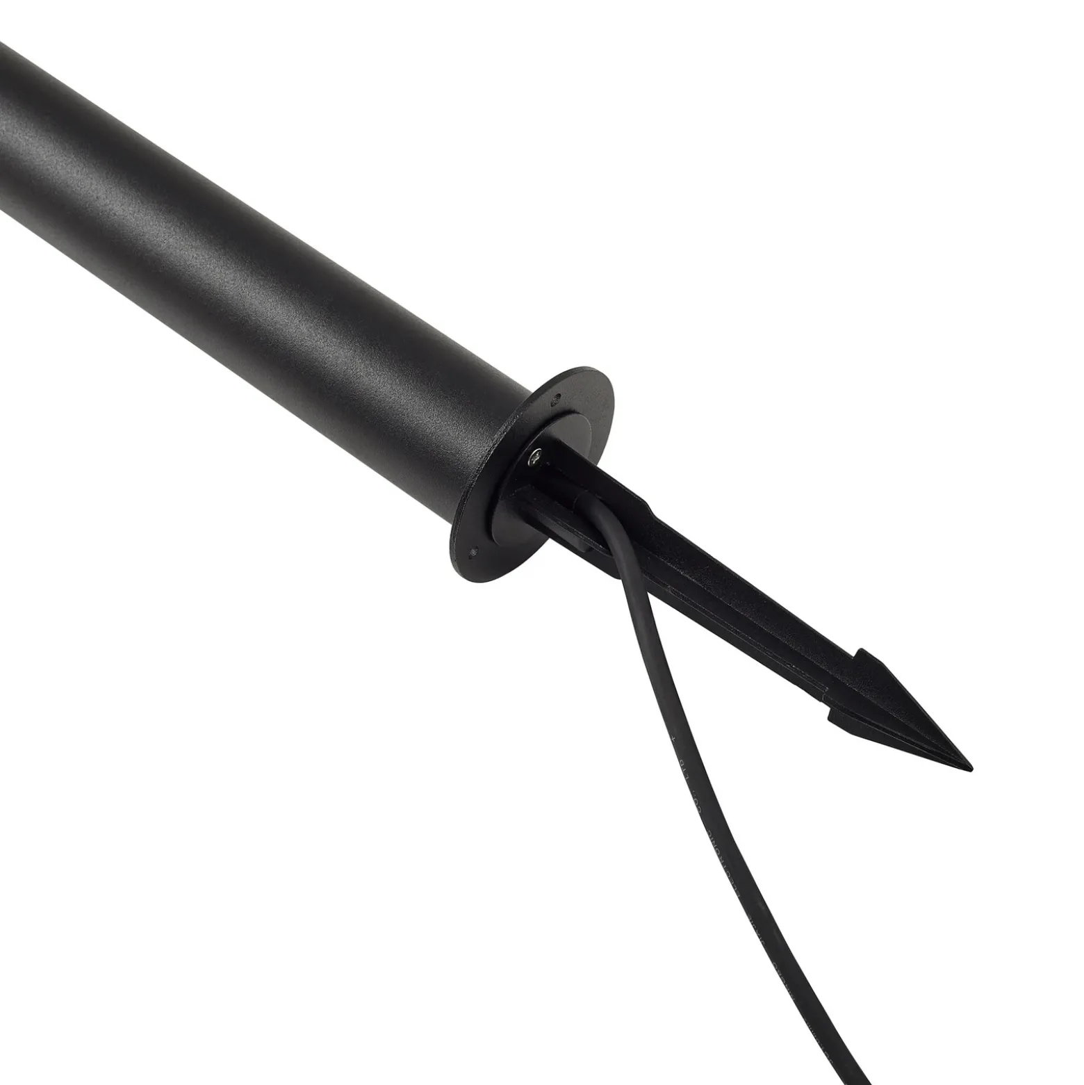 Bolardo luminoso LED Luzian de Lindby, altura 120 cm, negro, pica para fijar en