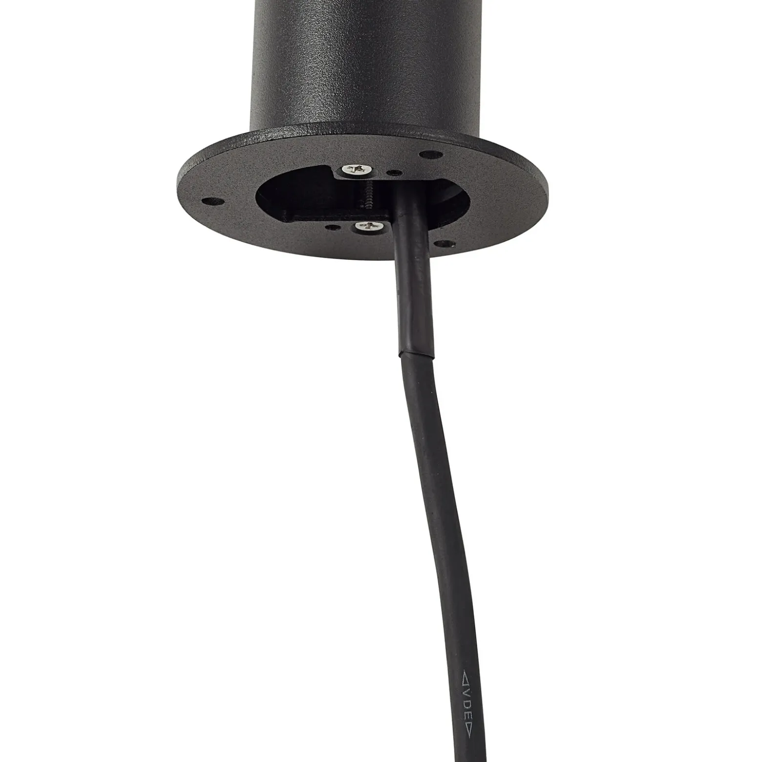 Bolardo luminoso LED Luzian de Lindby, altura 80 cm, negro, pica para fijar en