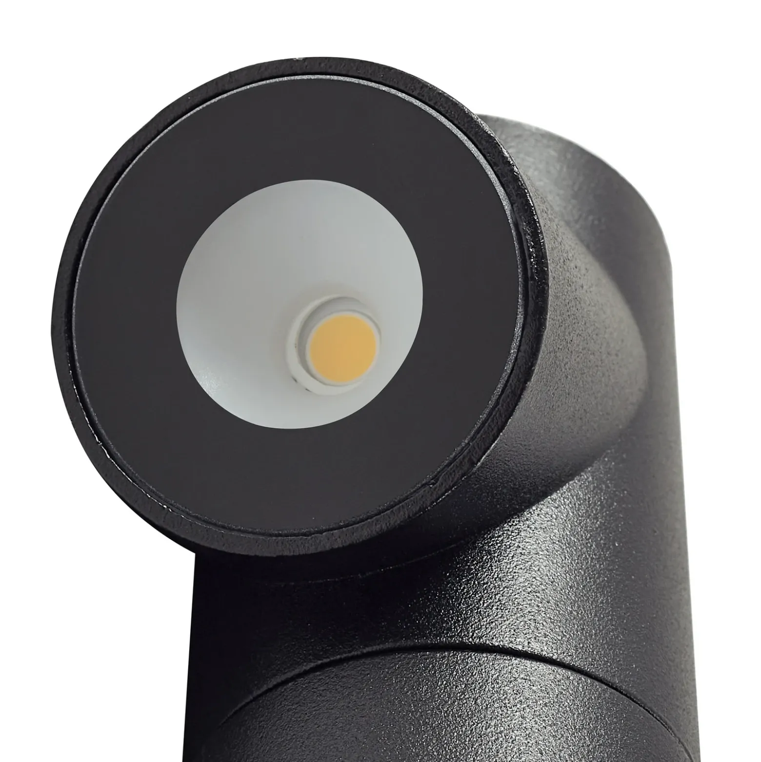 Bolardo luminoso LED Luzian de Lindby, altura 80 cm, negro, pica para fijar en