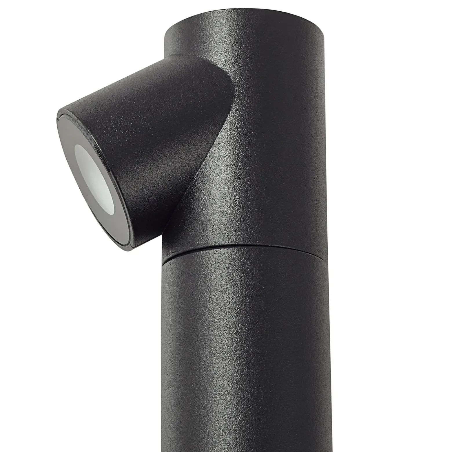 Bolardo luminoso LED Luzian de Lindby, altura 80 cm, negro, pica para fijar en