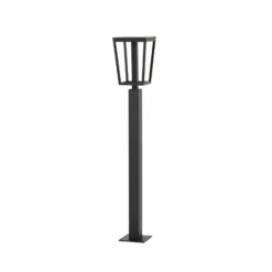Bolardo luminoso LED Lynx de Lucande, 95,5 cm, negra, IP65
