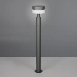 Bolardo luminoso LED Mackenzie, altura 95 cm, antracita, fundición de aluminio