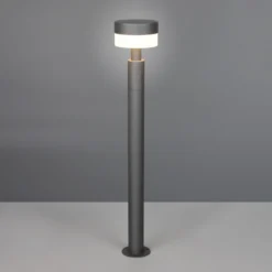 Bolardo luminoso LED Mackenzie, altura 95 cm, antracita, fundición de aluminio