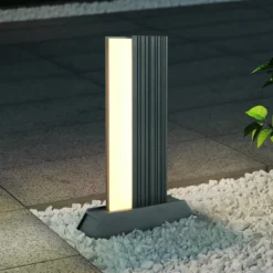 Bolardo luminoso LED MARIZA, altura 50 cm, antracita, metal, IP65