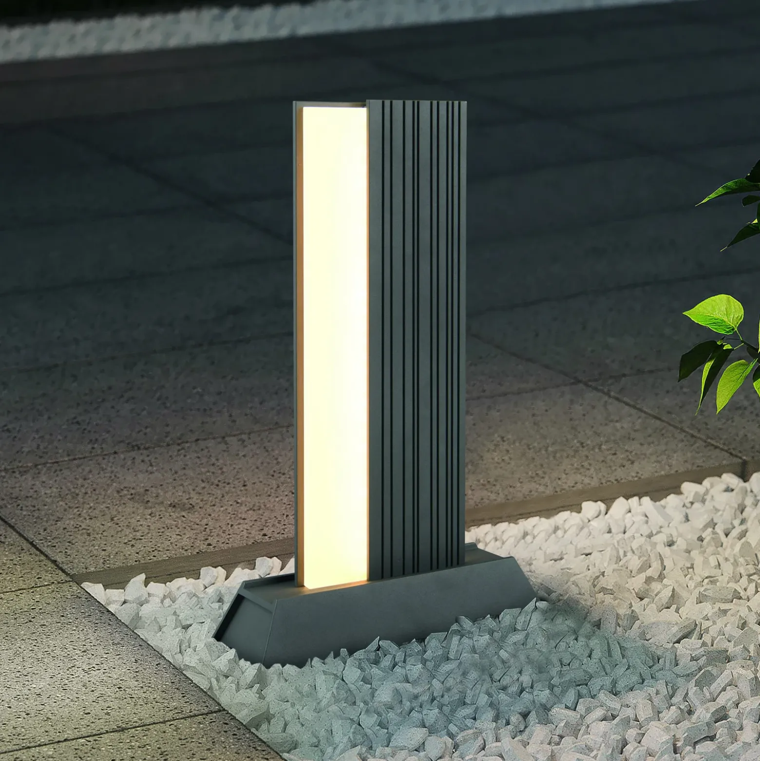 Bolardo luminoso LED MARIZA, altura 50 cm, antracita, metal, IP65