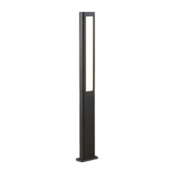 Bolardo luminoso LED Mhairi de Lucande, angular, antracita, 100 cm