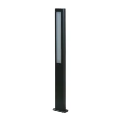 Bolardo luminoso LED Mhairi de Lucande, angular, antracita, 100 cm