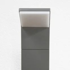 Bolardo luminoso LED Nevio de Lucande, antracita, metal, 100 cm