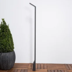 Bolardo luminoso LED Nevio de Lucande, antracita, metal, 100 cm