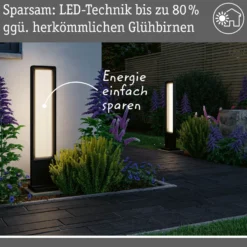 Bolardo luminoso LED Reana de Paulmann, antracita, 83 cm, metal, IP44