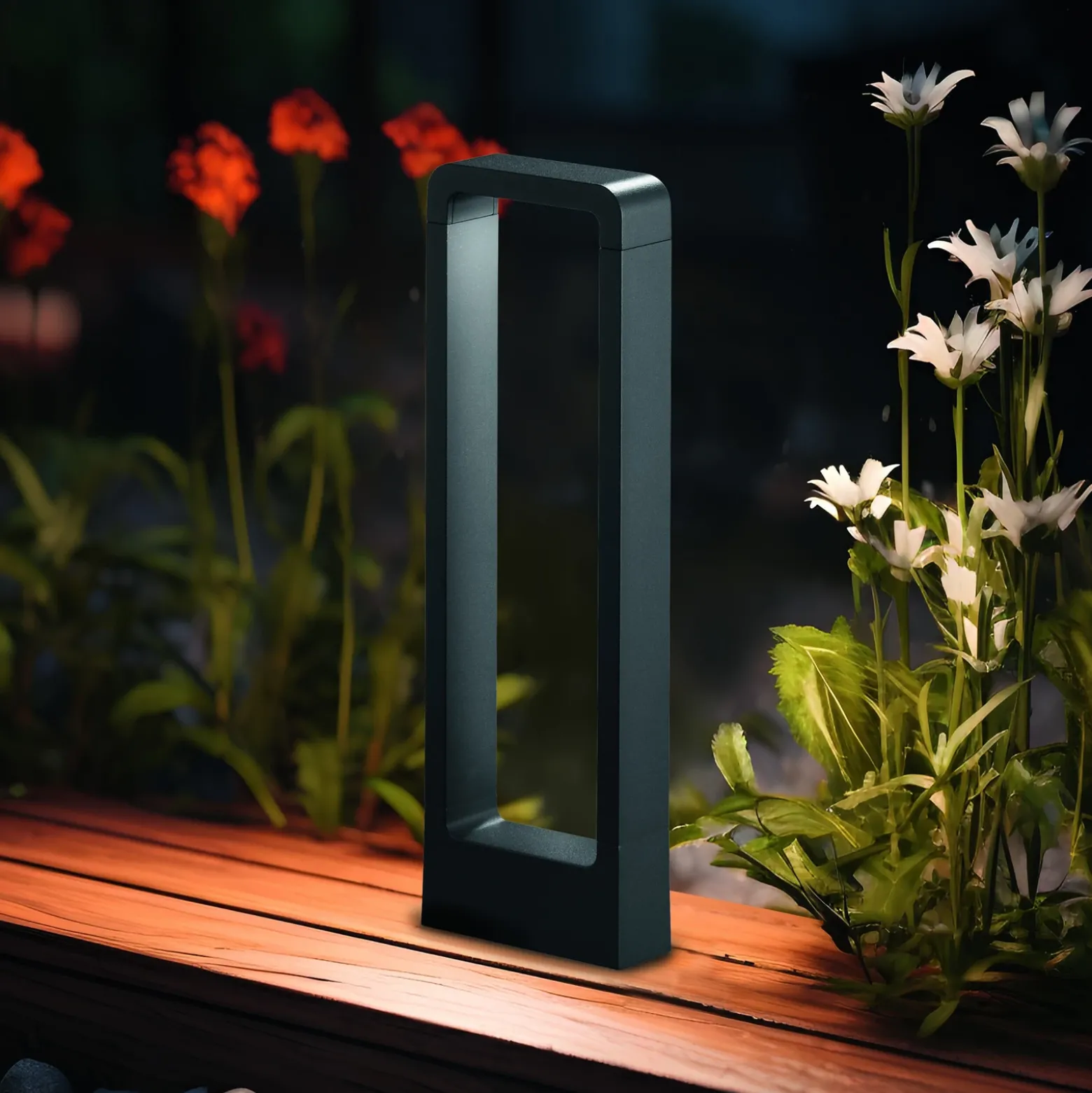 Bolardo luminoso LED RENO, antracita, altura 50 cm, metal, IP54