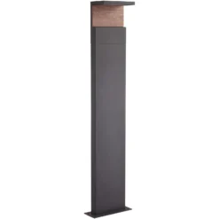 Bolardo luminoso LED Ruka con Element de madera, 100 cm