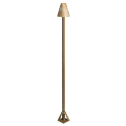 Bolardo luminoso LED Silva Disk, altura 100 cm, latón envejecido, IP65