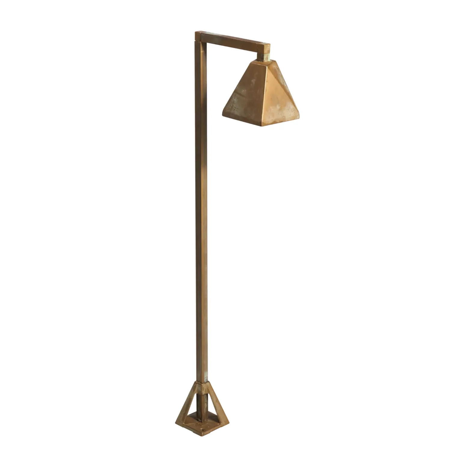 Bolardo luminoso LED Silva Edge, 80 x 19 cm, latón antiguo