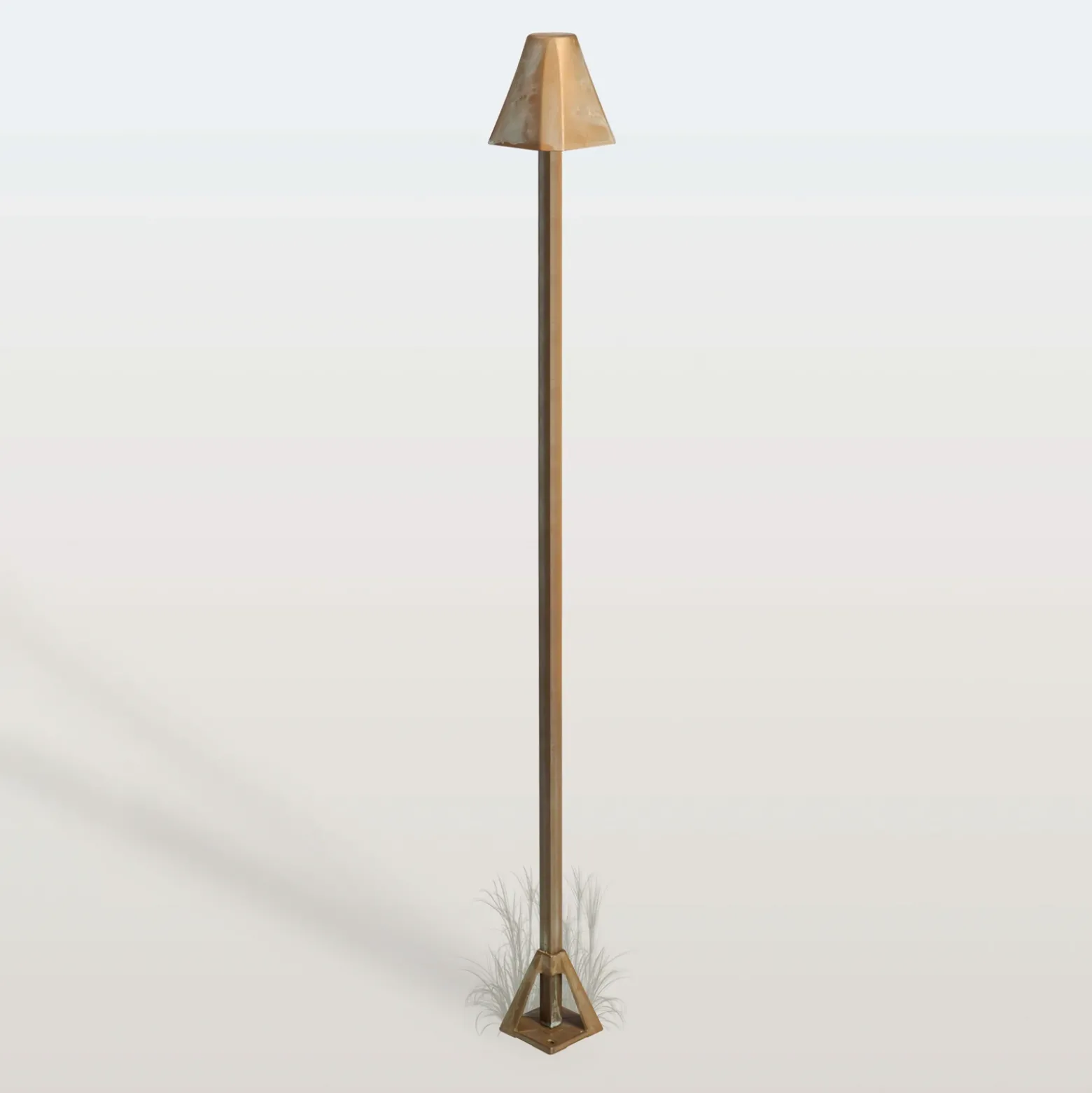 Bolardo luminoso LED Silva Frame, altura 100 cm, latón antiguo, IP65