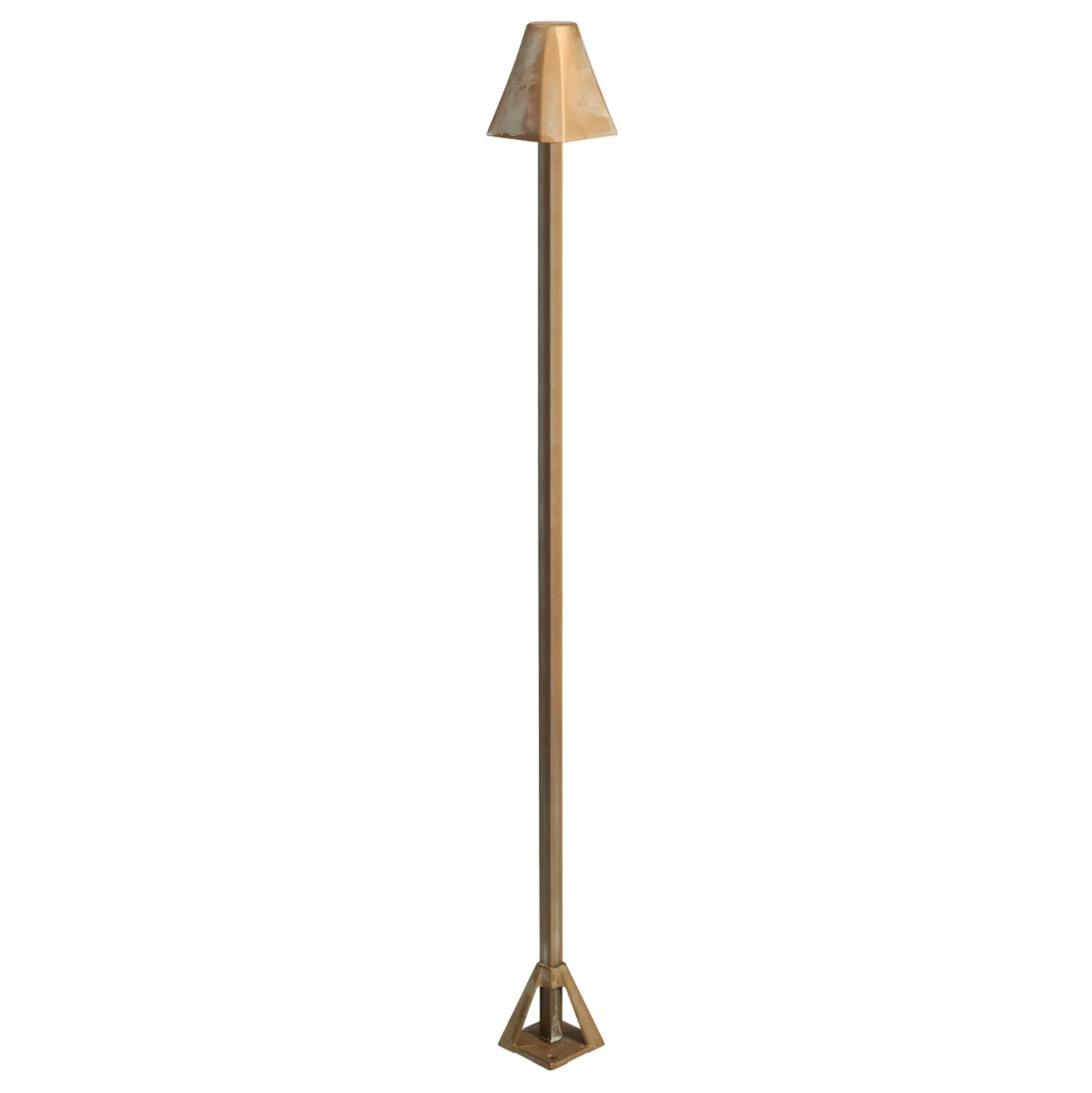Bolardo luminoso LED Silva Frame, altura 100 cm, latón antiguo, IP65