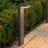 Bolardo luminoso LED solar Chioma de Lindby, antracita, sensor