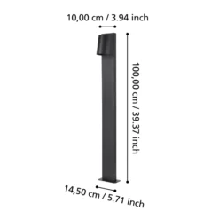 Bolardo luminoso LED Stagnone en negro
