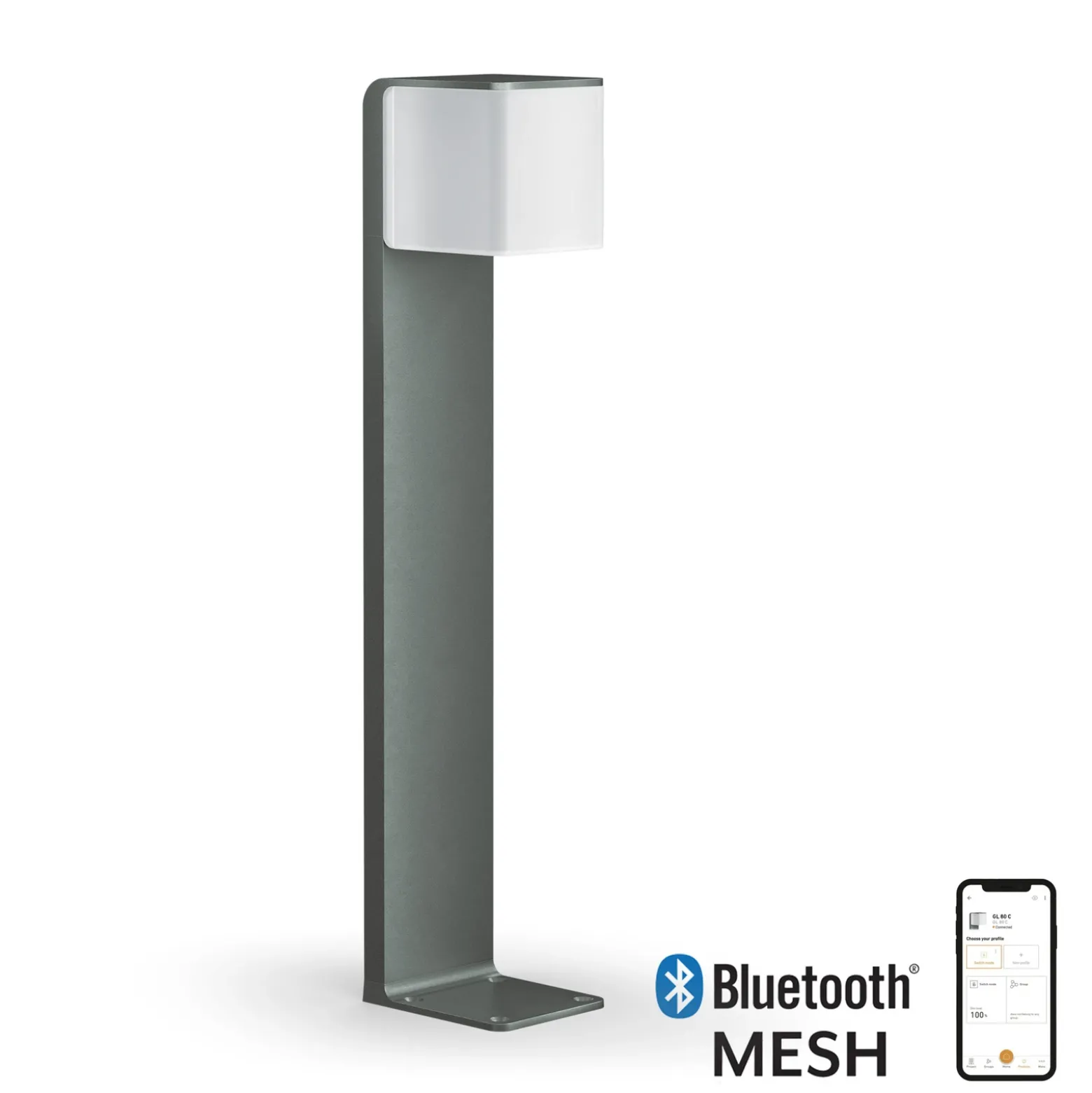 Bolardo luminoso LED STEINEL GL 80 C, Bluetooth Smart, antracita