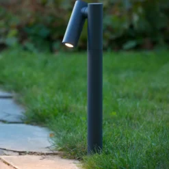 Bolardo luminoso LED Tatium, antracita, 43 cm, aluminio, IP65