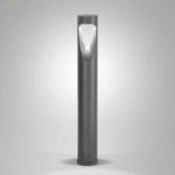 Bolardo luminoso LED Teo, 80 cm de altura, negro, metal, IP65