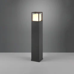 Bolardo luminoso LED Witham, 80 cm de altura, antracita, CCT, IP54