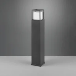 Bolardo luminoso LED Witham, 80 cm de altura, antracita, CCT, IP54