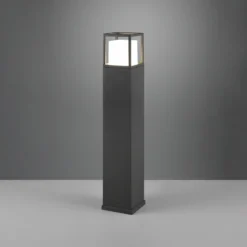 Bolardo luminoso LED Witham, 80 cm de altura, antracita, CCT, IP54