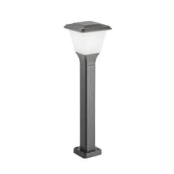 Bolardo luminoso Lena, 60 cm, gris oscuro, metal, E27, IP65
