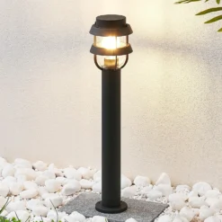 Bolardo luminoso Lindby «Alvaro», antracita, 60 cm, IP44, E27