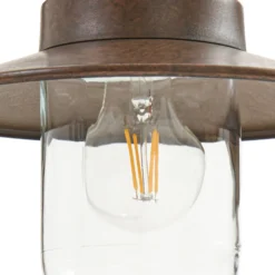 Bolardo luminoso Lindby Eloretta, óxido, 110 cm, acero, IP44, E27