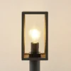 Bolardo luminoso Lindby Filimon, 80 cm, antracita, IP44, E27