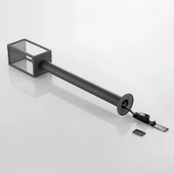 Bolardo luminoso Lindby Filimon, 80 cm, antracita, IP44, E27