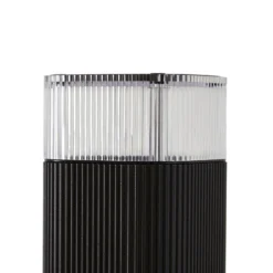 Bolardo luminoso Lindby Halvar, 80 cm, negro, IP65, GU10, sensor