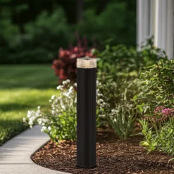 Bolardo luminoso Lindby Halvar, 50 cm, negro, IP65, GU10