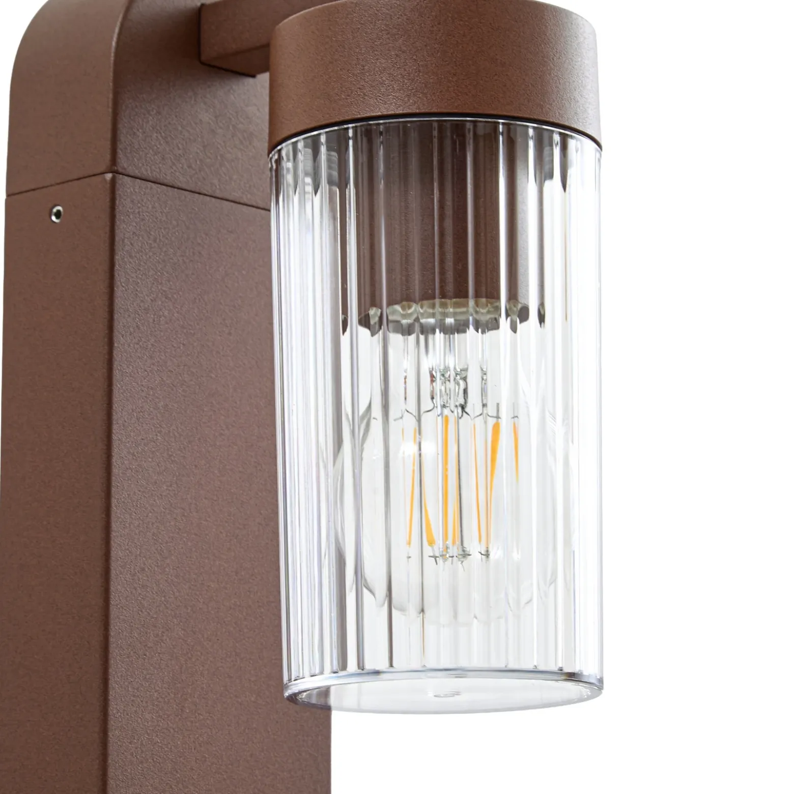 Bolardo luminoso Lindby Kaliro, óxido, 60 cm, E27, IP54