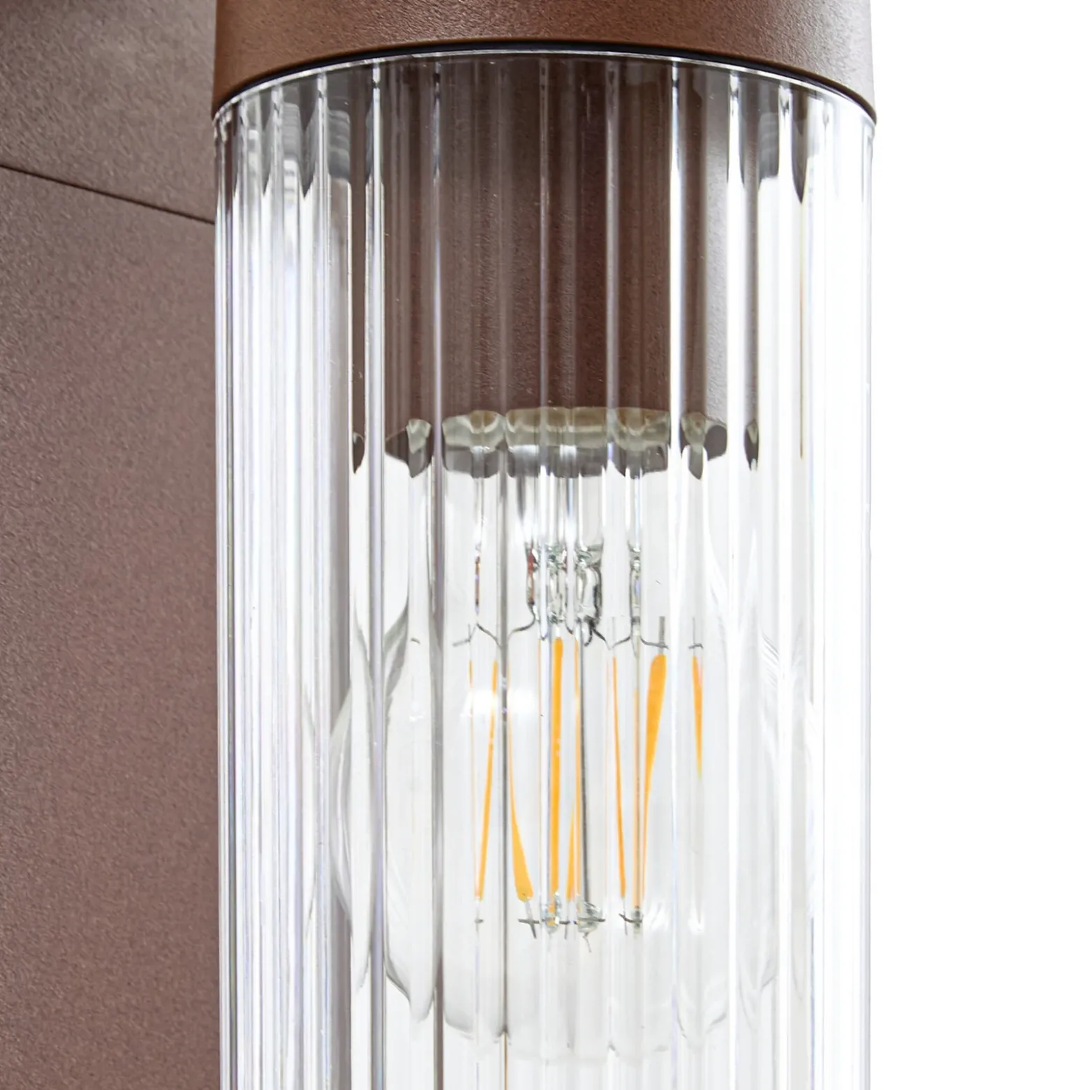 Bolardo luminoso Lindby Kaliro, óxido, 60 cm, E27, IP54