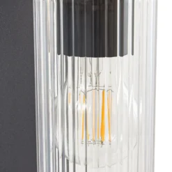 Bolardo luminoso Lindby Kaliro, antracita, 60 cm, E27, IP54