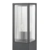 Bolardo luminoso Lindby Peldar, antracita/estriada, 80 cm