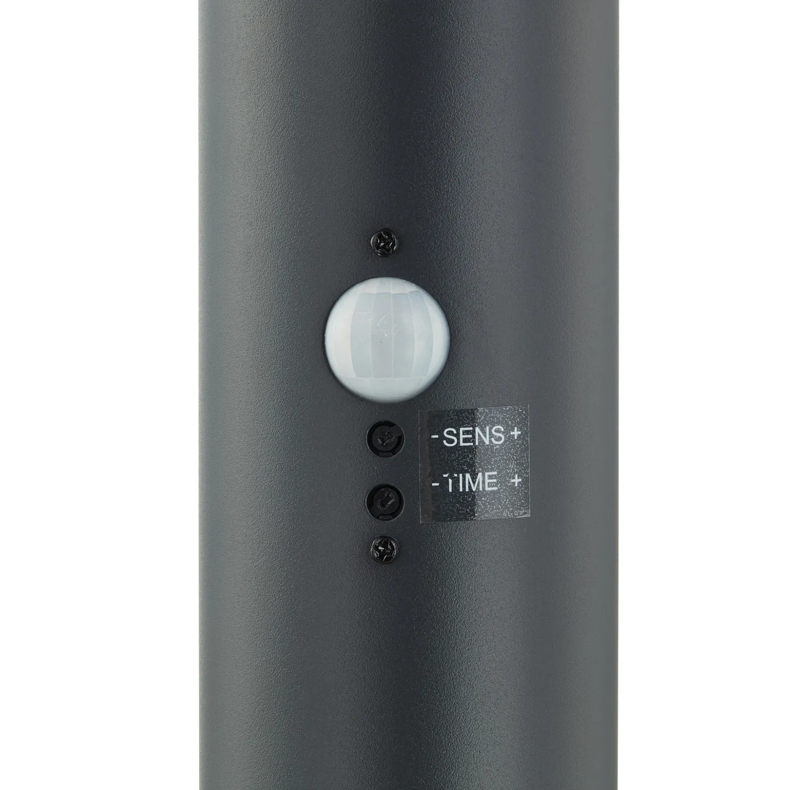 Bolardo luminoso Lindby Statius, antracita, hierro, 100 cm, sensor