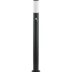 Bolardo luminoso Lindby Statius, antracita/blanco, sensor, 100 cm