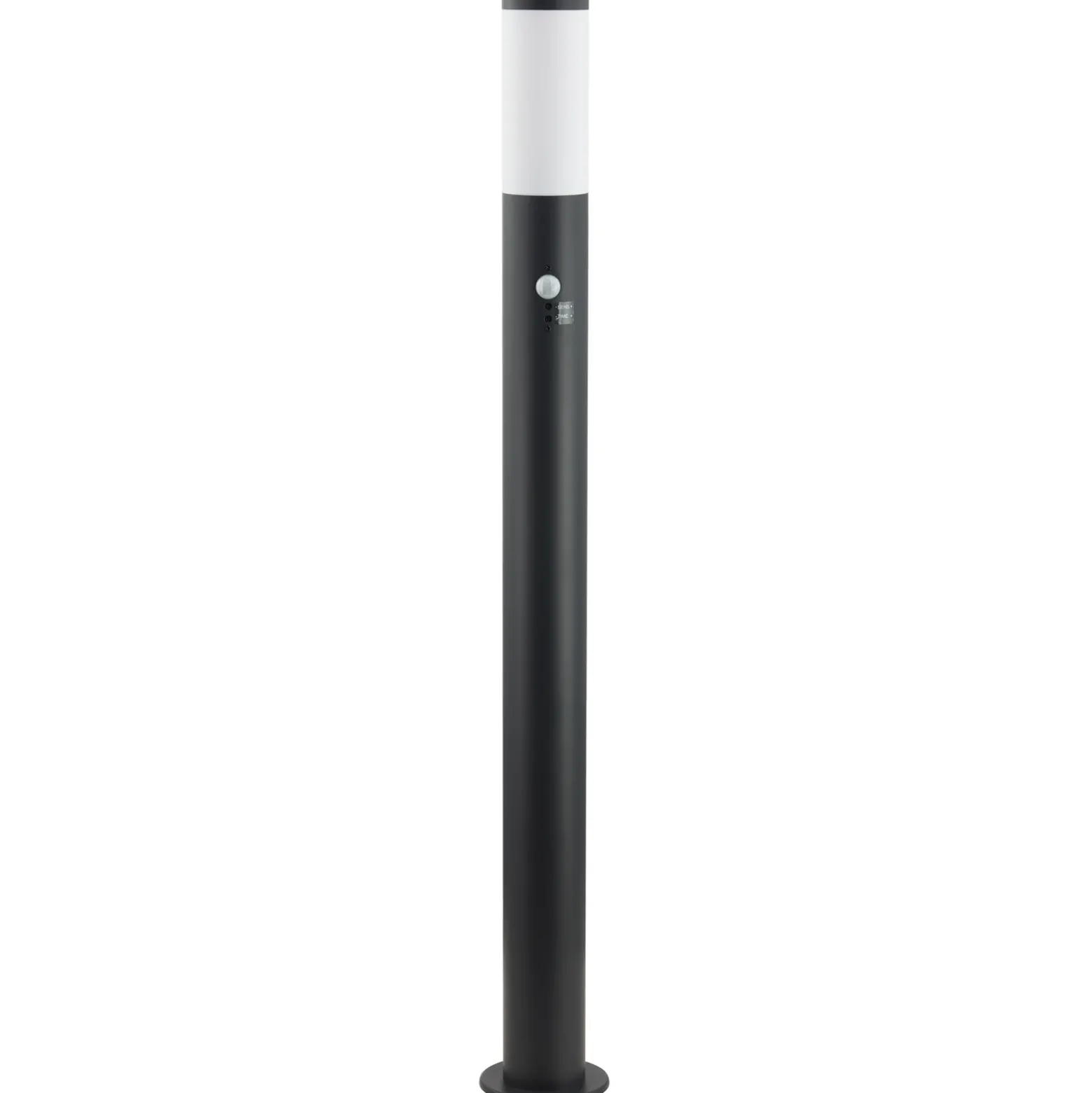 Bolardo luminoso Lindby Statius, antracita/blanco, sensor, 100 cm