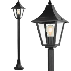 Bolardo luminoso Livorno, IP44, negro/claro