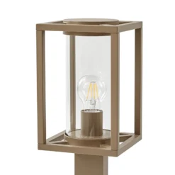 Bolardo luminoso Lucande Ferda, 60 cm, marrón, IP44