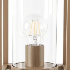 Bolardo luminoso Lucande Ferda, 100 cm, marrón, IP44